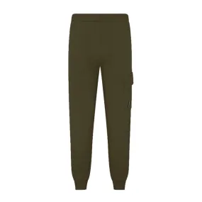 C.P. Company Diagonal Raised Fleece Cargo Sweatpants in Ivy Green