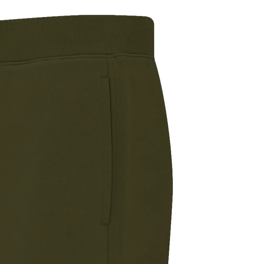 C.P. Company Diagonal Raised Fleece Cargo Sweatpants in Ivy Green