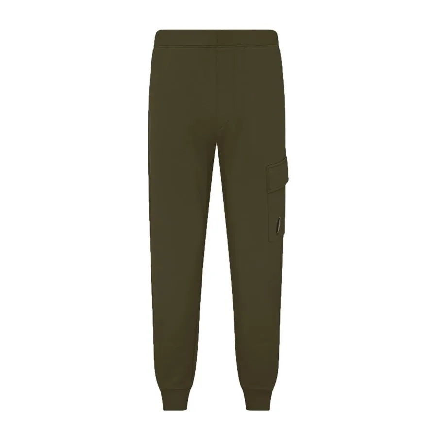 C.P. Company Diagonal Raised Fleece Cargo Sweatpants in Ivy Green