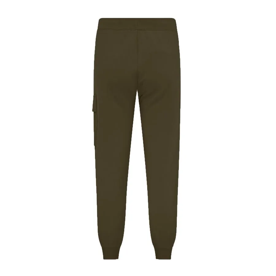 C.P. Company Diagonal Raised Fleece Cargo Sweatpants in Ivy Green