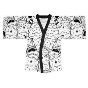 Doodle Icecream - Inovax Long Sleeve Kimono Robe