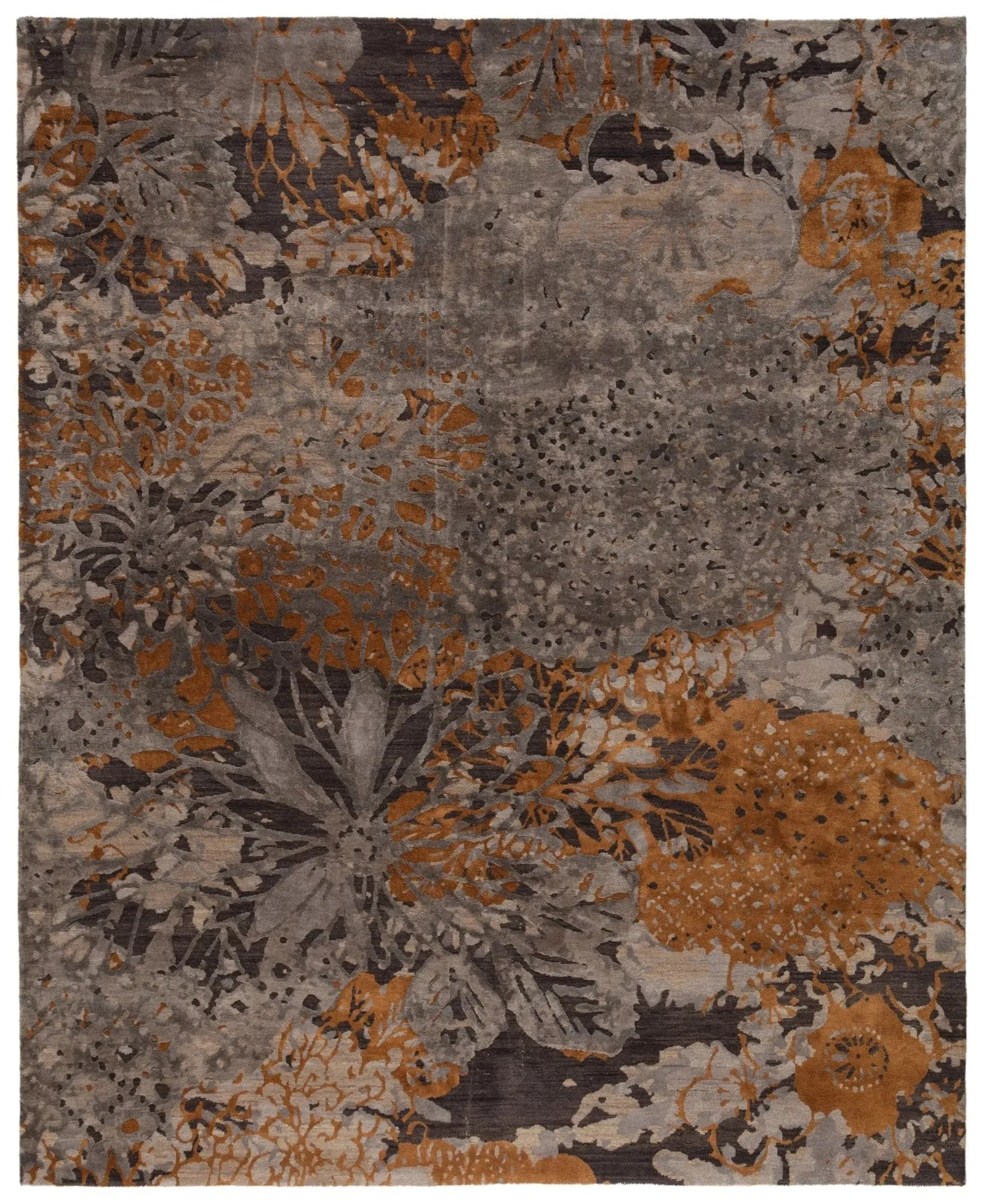 Dreamtime By Jenny Jones DJJ02 Deep Ocher/Grey Rug