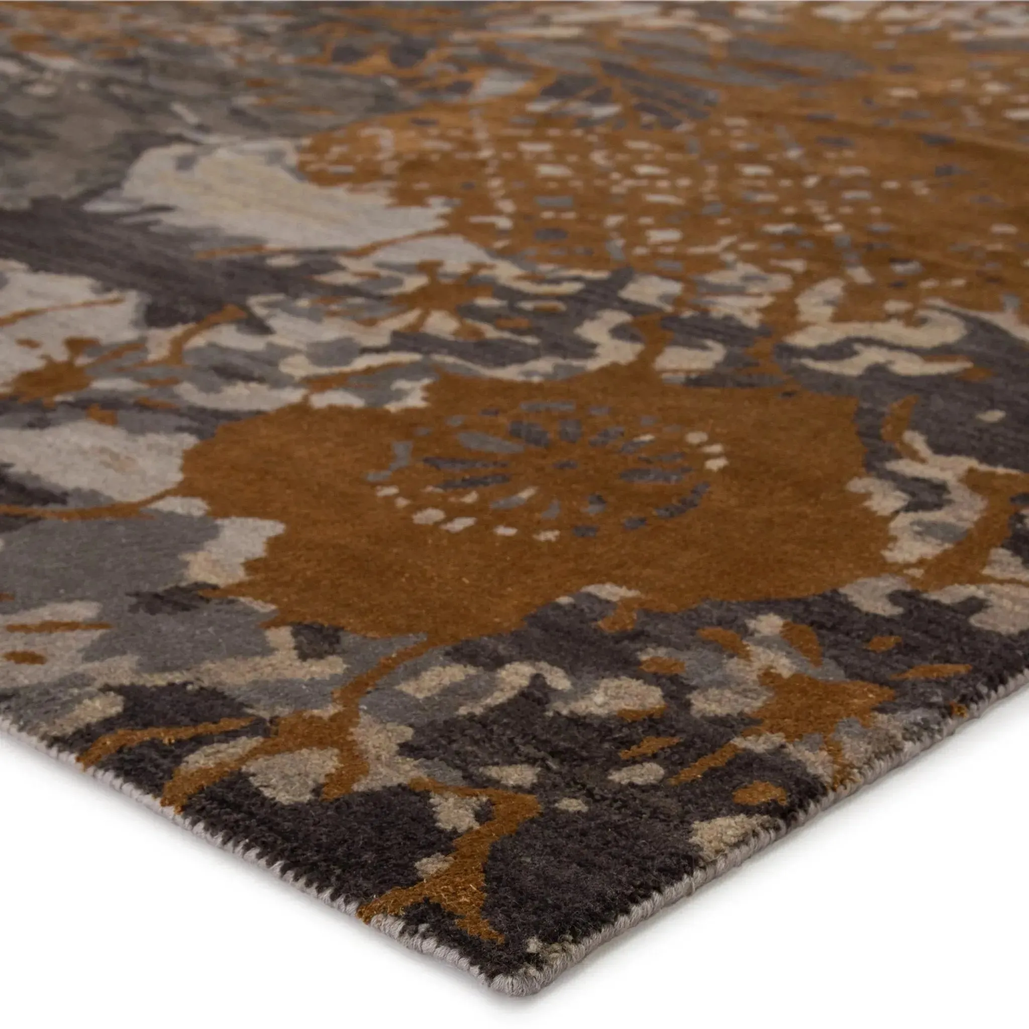 Dreamtime By Jenny Jones DJJ02 Deep Ocher/Grey Rug