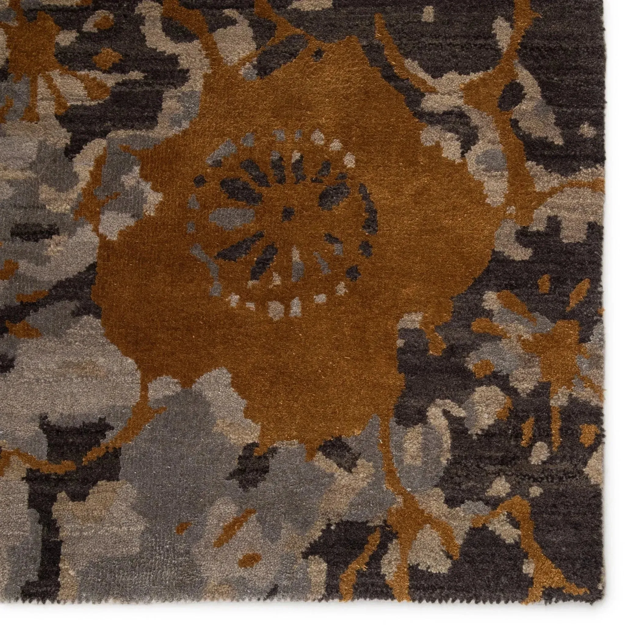 Dreamtime By Jenny Jones DJJ02 Deep Ocher/Grey Rug