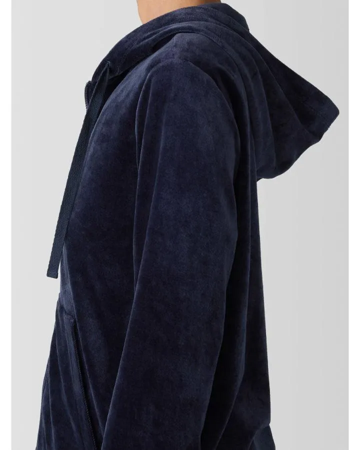 Eileen Fisher Cozy Velour Hooded Jacket