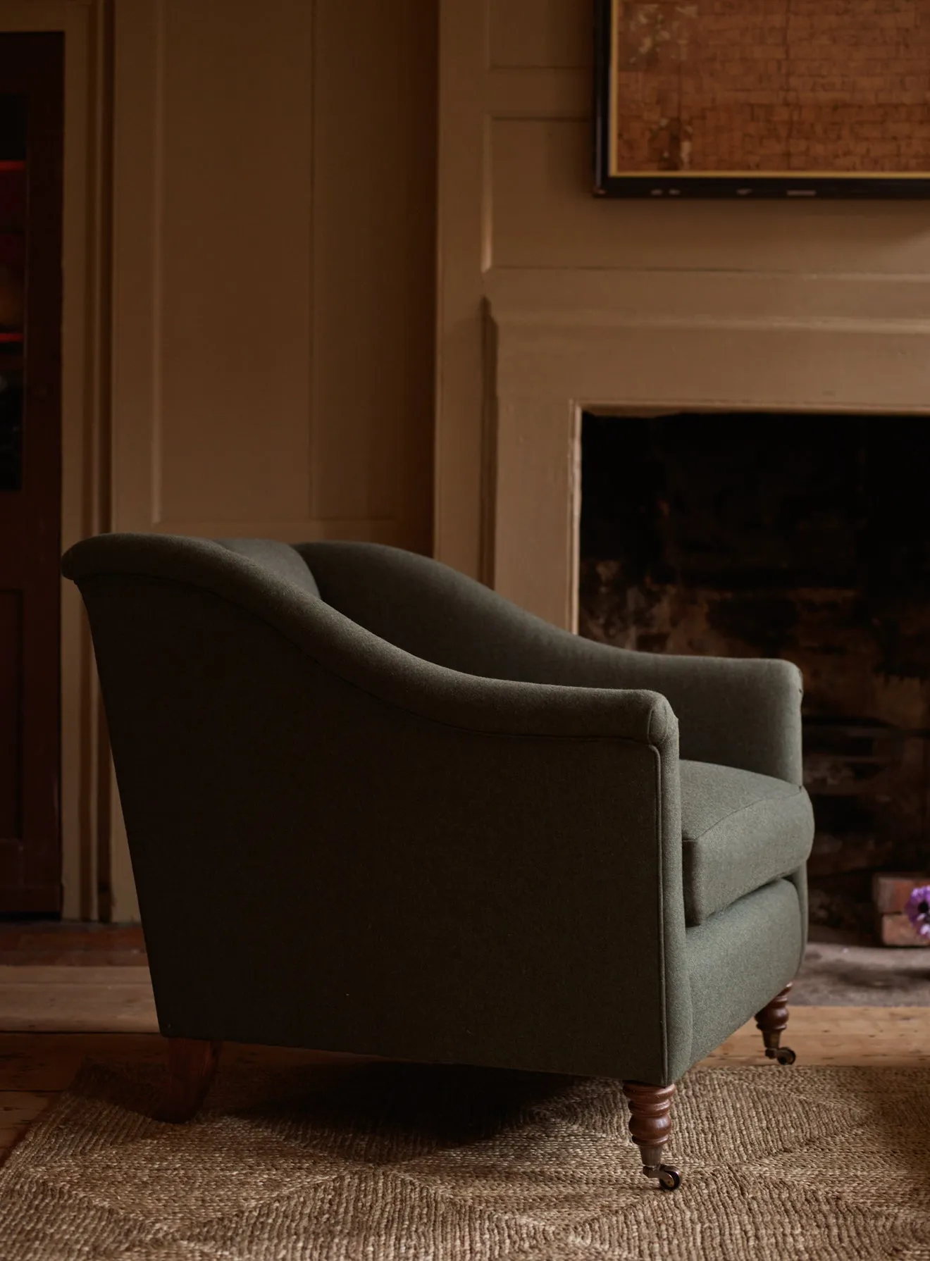 Elbert Armchair, Moss Wool