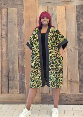 Elly African print kimono jacket