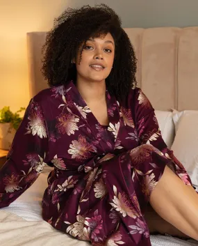 Eve Floral Print Long Dressing Gown