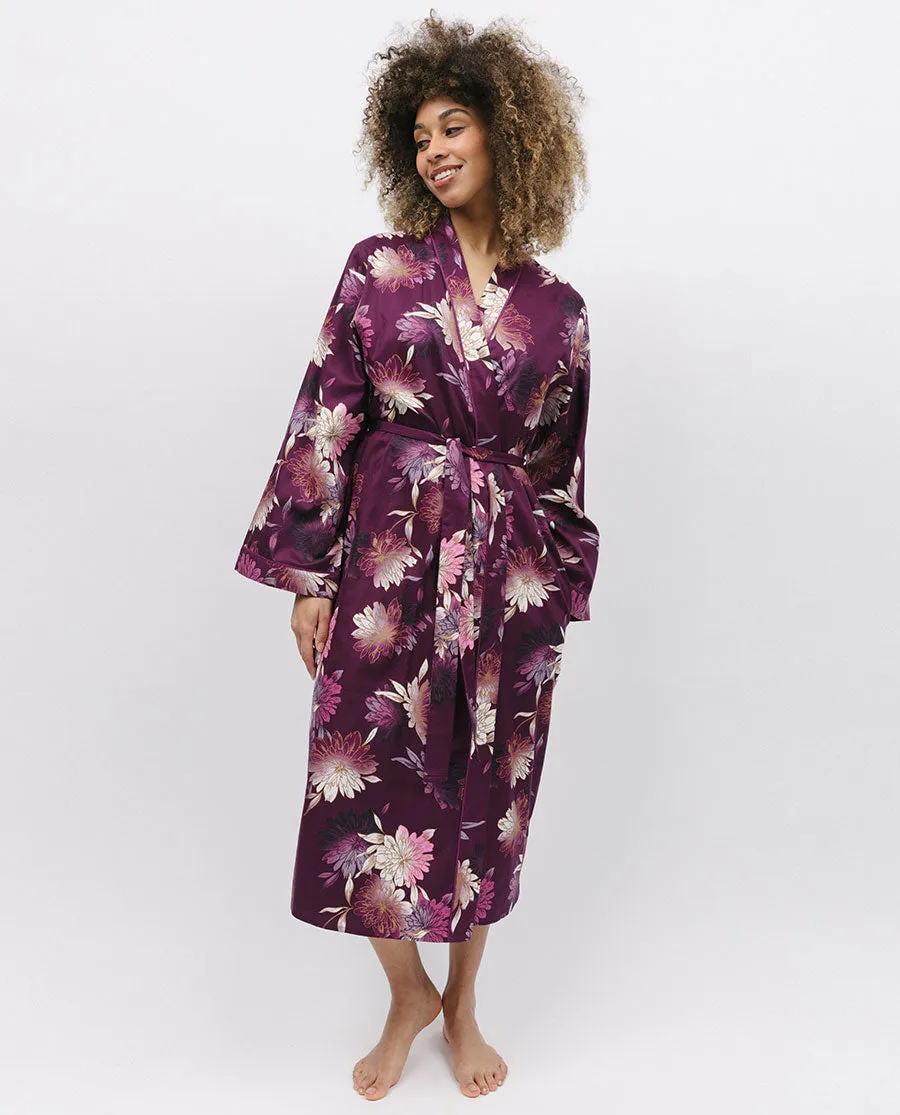 Eve Floral Print Long Dressing Gown