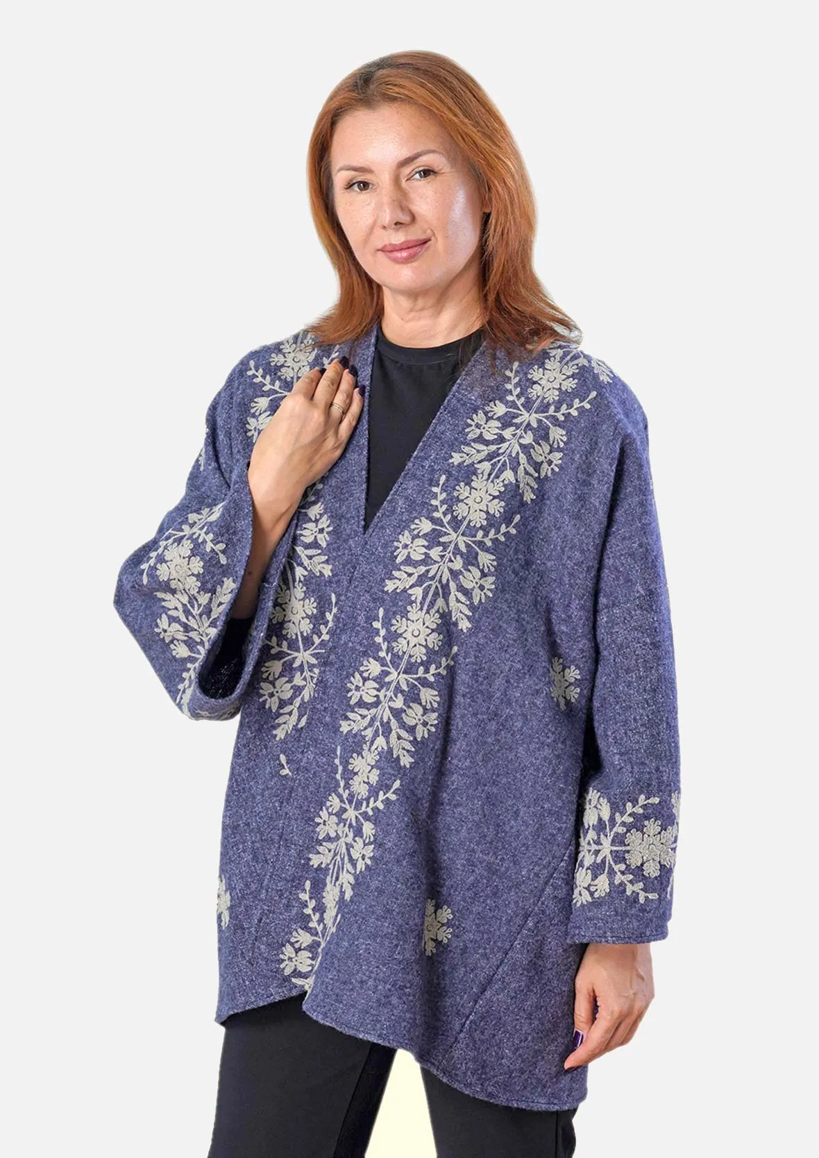 Floral Embroidered Kimono