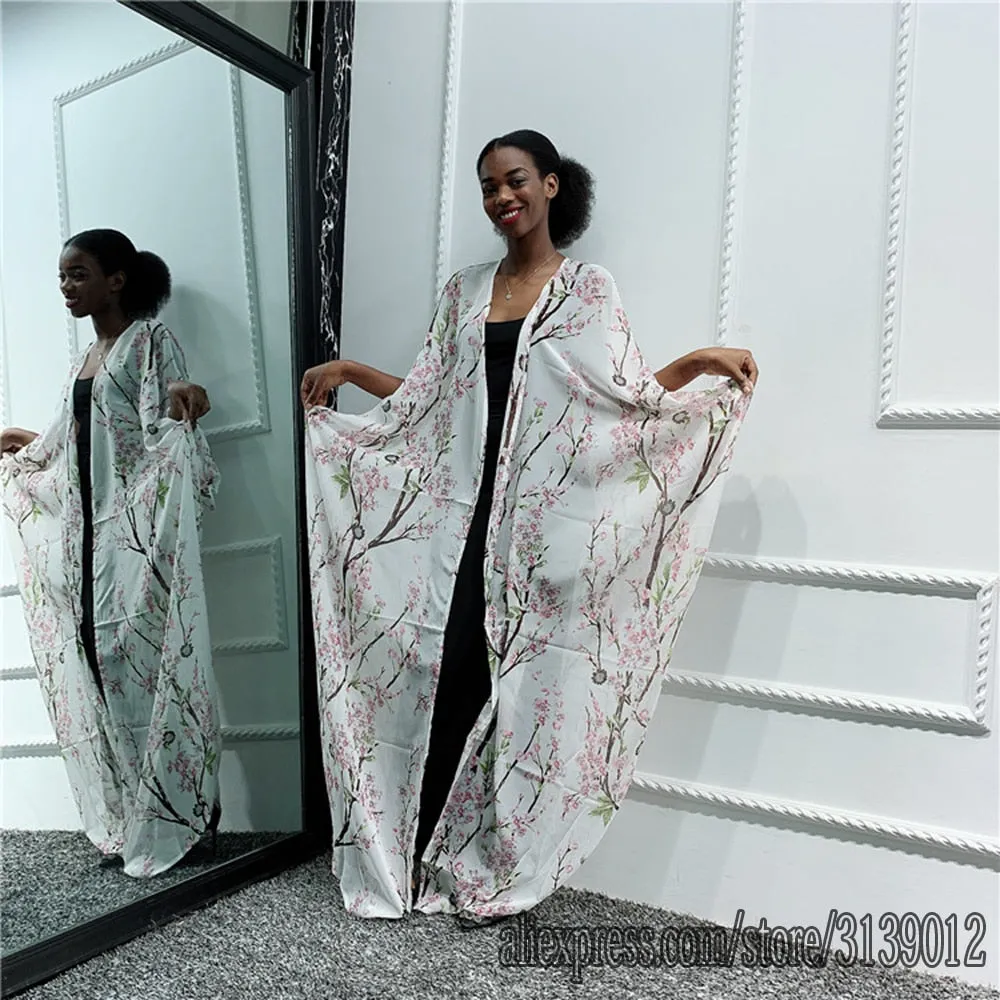 Floral Kaftan Abaya Kimono Cardigan Dress