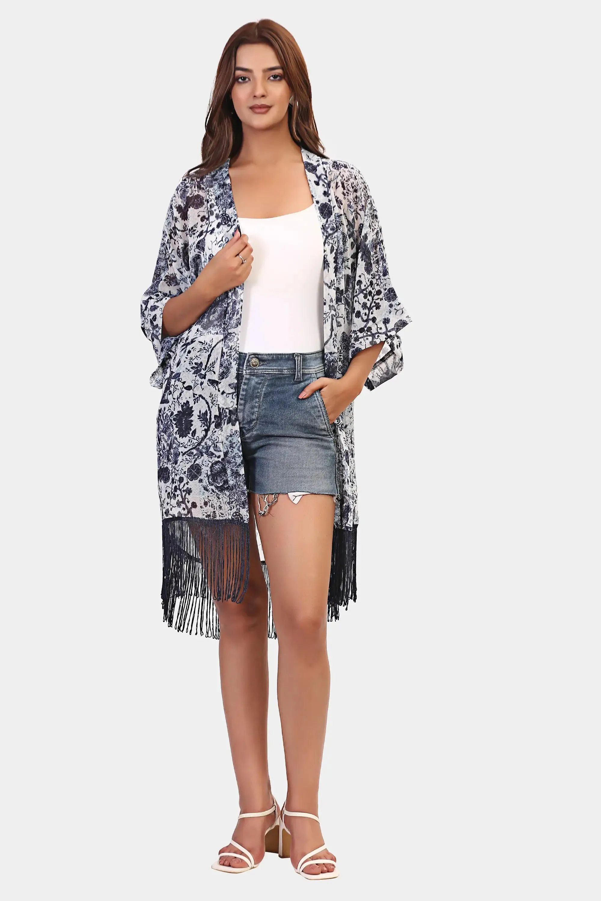 Flowy Fringes Summer Kimono