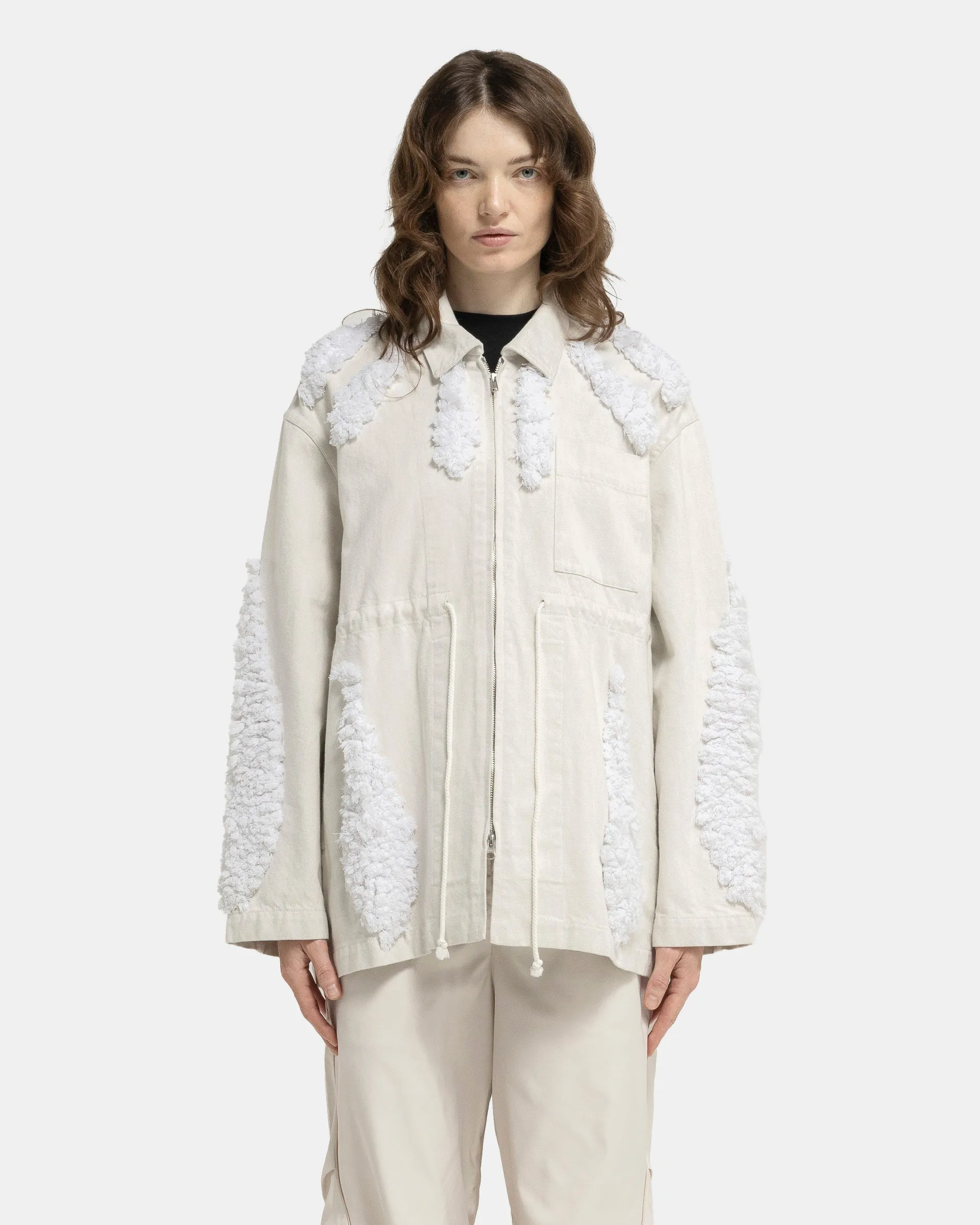 Gathered Jacket in White