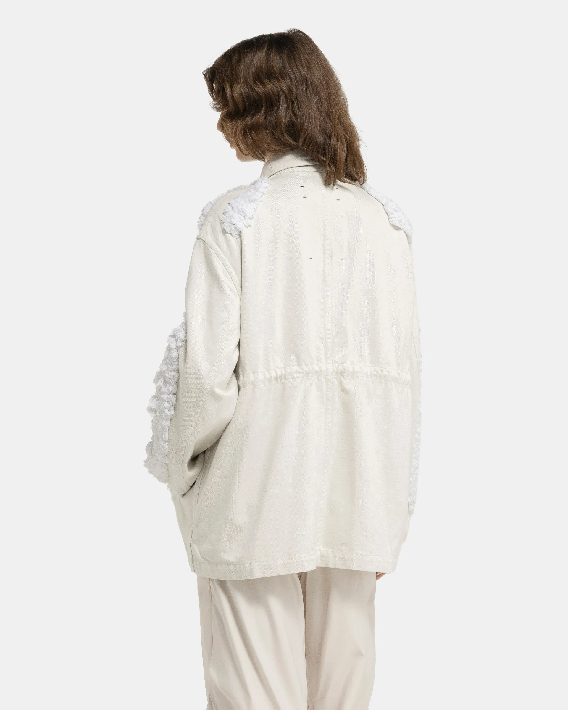 Gathered Jacket in White