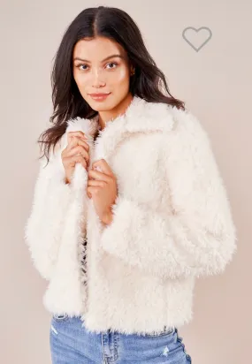 GRANT FAUX FUR CREAM JACKET