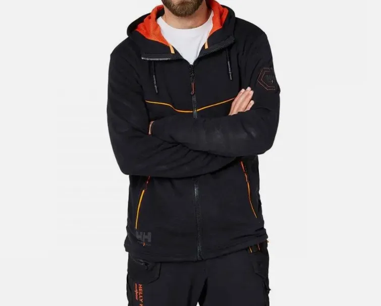 Helly Hansen Chelsea Evolution Hoodie Grey Black Orange 79197 - 990