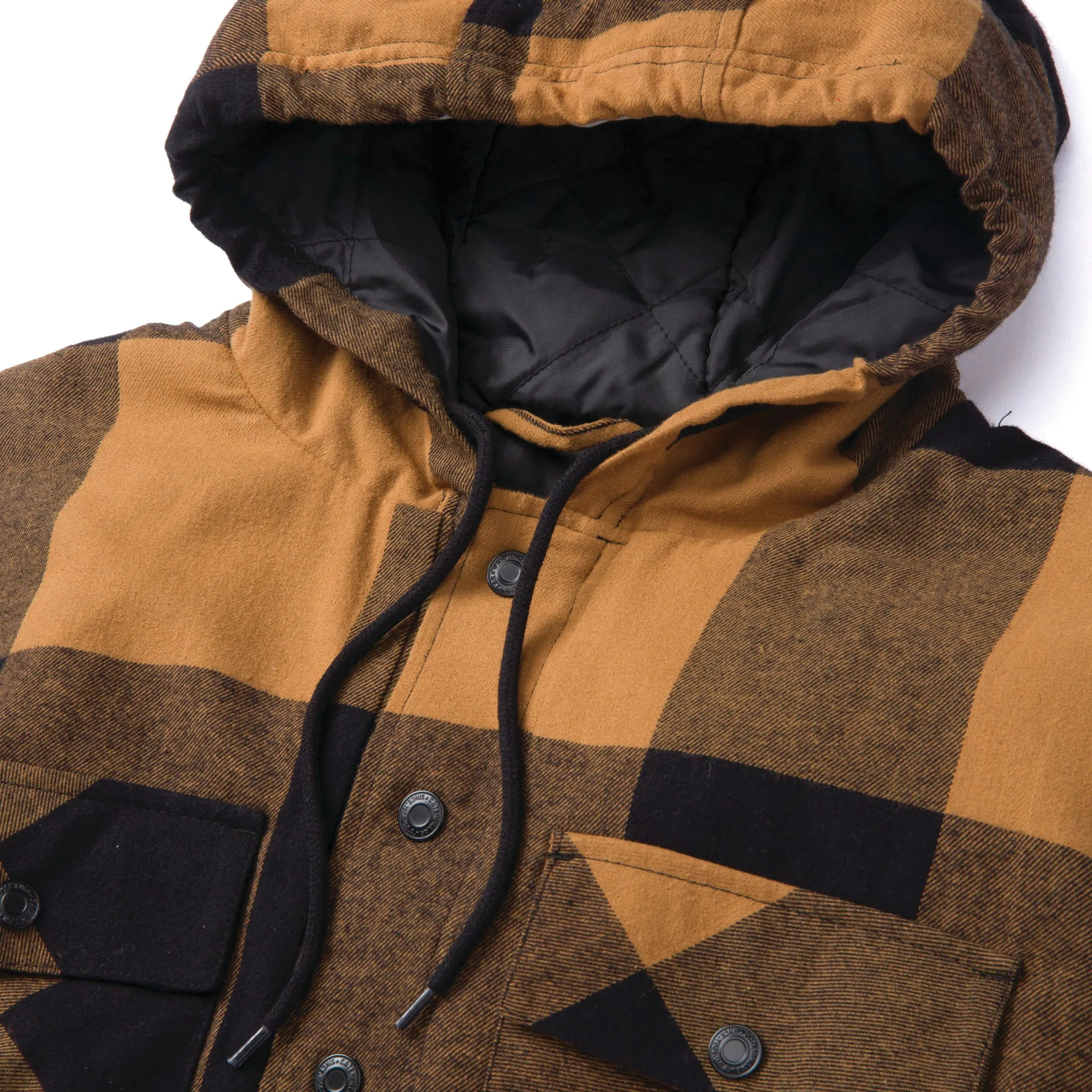 Hooded Flannel Shirt Jacket