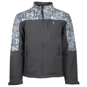 HOOEY SOFTSHELL JACKET CHARCOAL & AZTEC DETAILING