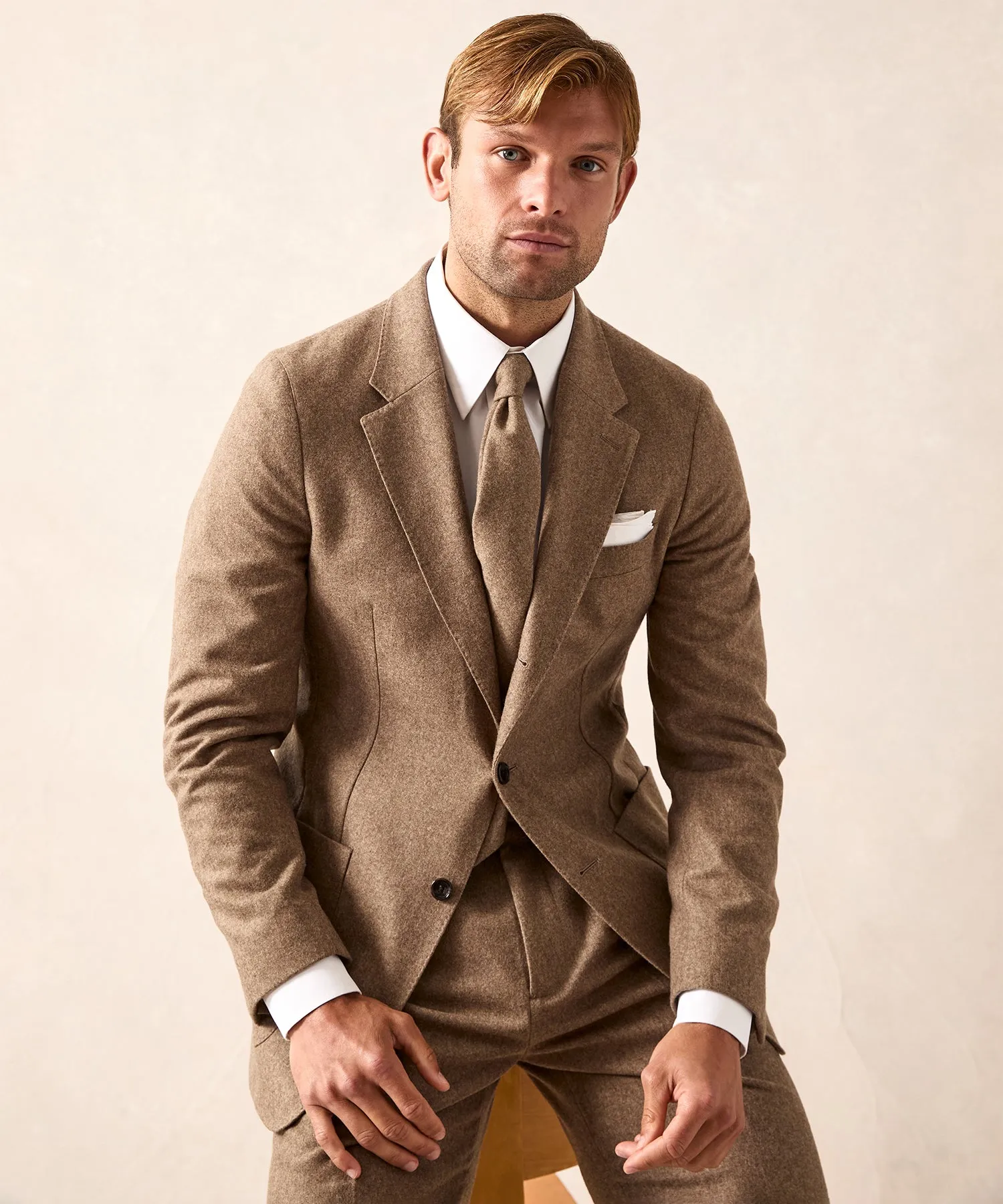 Italian Flannel Madison Suit in Chestnut