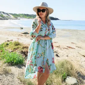 Italian Linen Floral Dress