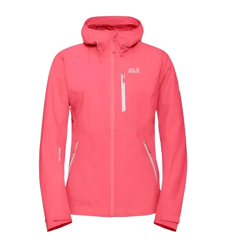 Jack Wolfskin Eagle Peak Women's Waterproof Jacket - Coral Pink