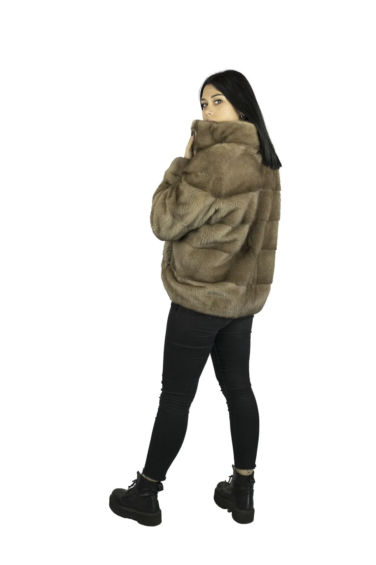 Jacket in mink Beige