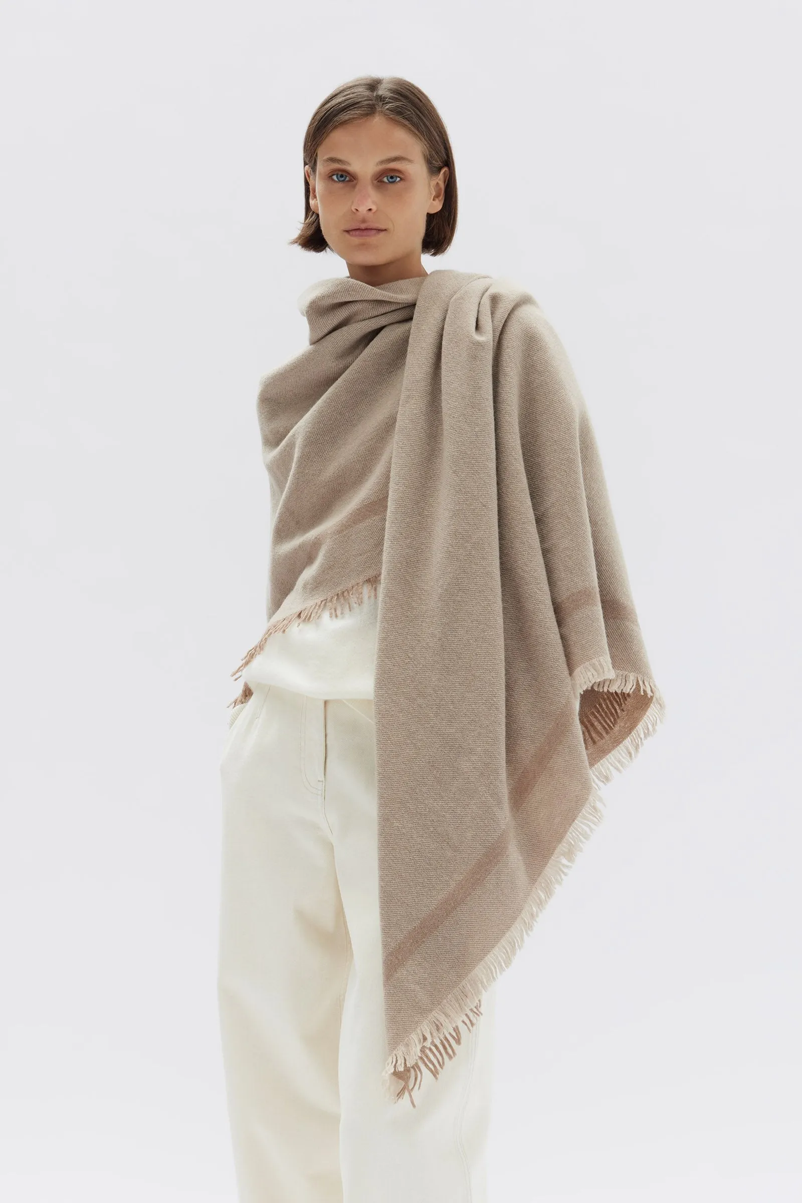 Jacquard Merino Wool Scarf