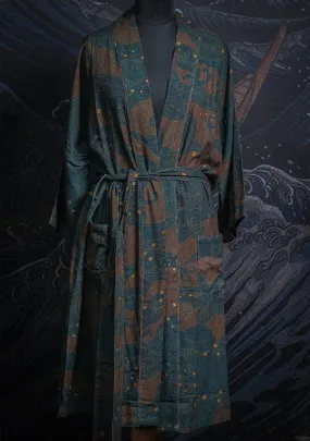 Japanese Kimono / Classic Chinese Raw Slub SILK  - SHOGUNSEA