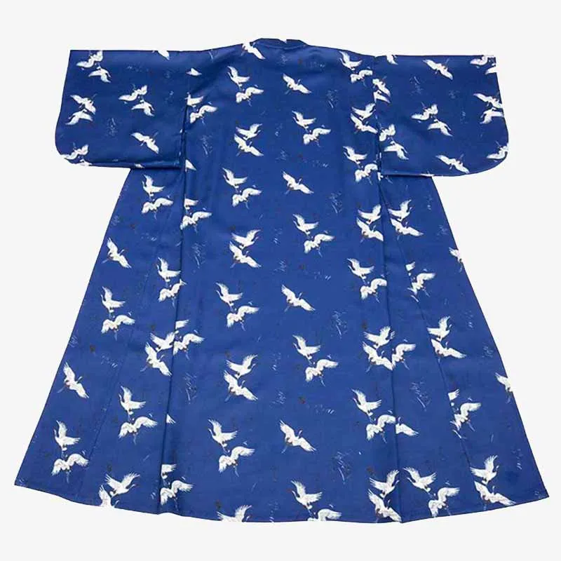 Japanese Traditional Kimono Dress Blue