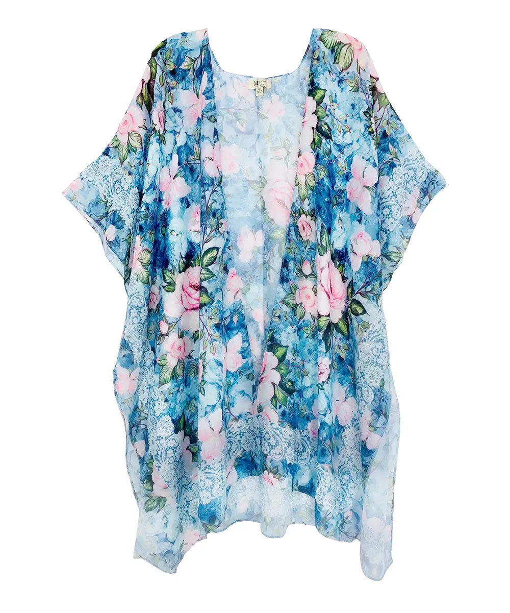 JC062653 Rose Floral Kimono