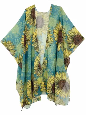 JC070931 Vintage Sunflower Kimono