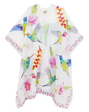 JC071059 Bird & The Bird Of Paradise Floral Kimono