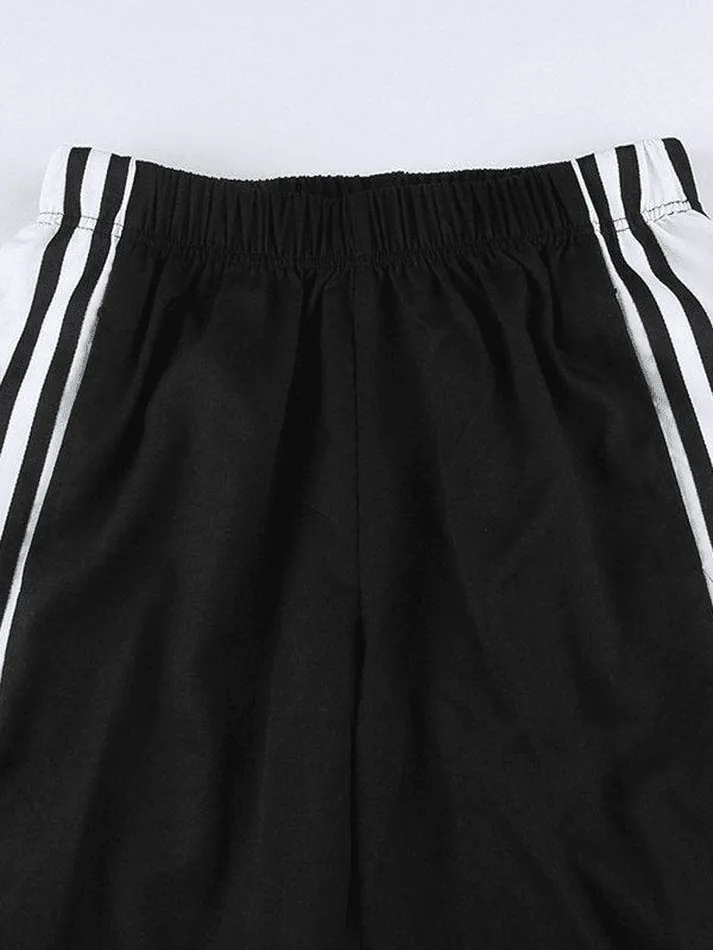 Joskaa Side Stripe Casual Baggy Pants