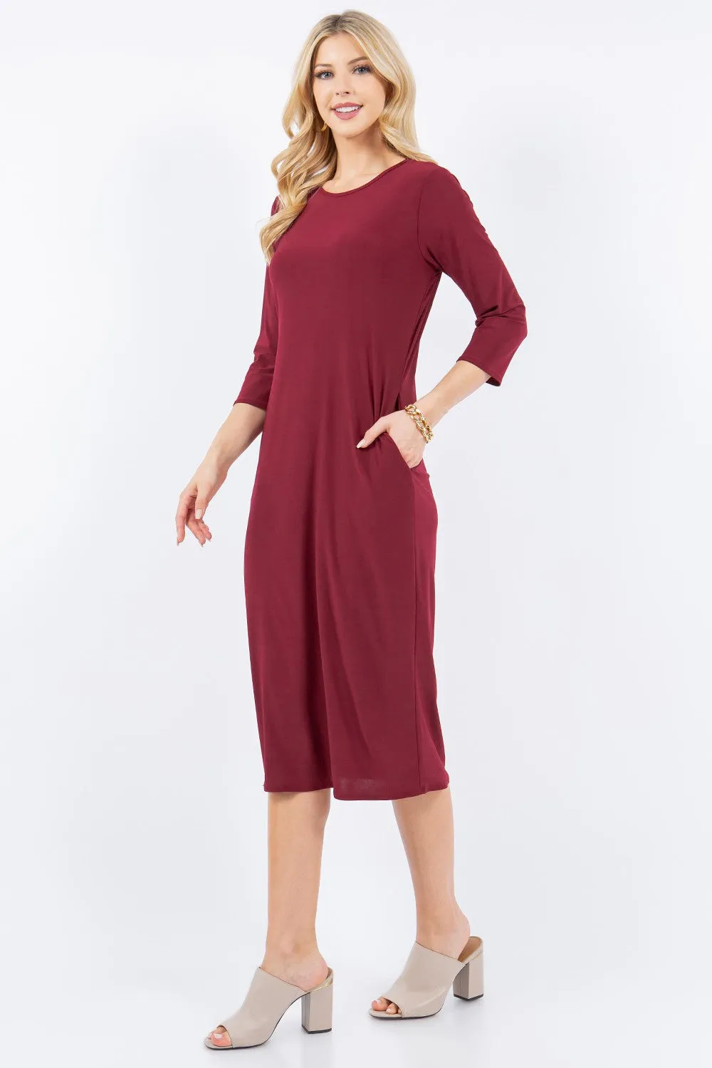 Joy Layering Dress-Burgundy