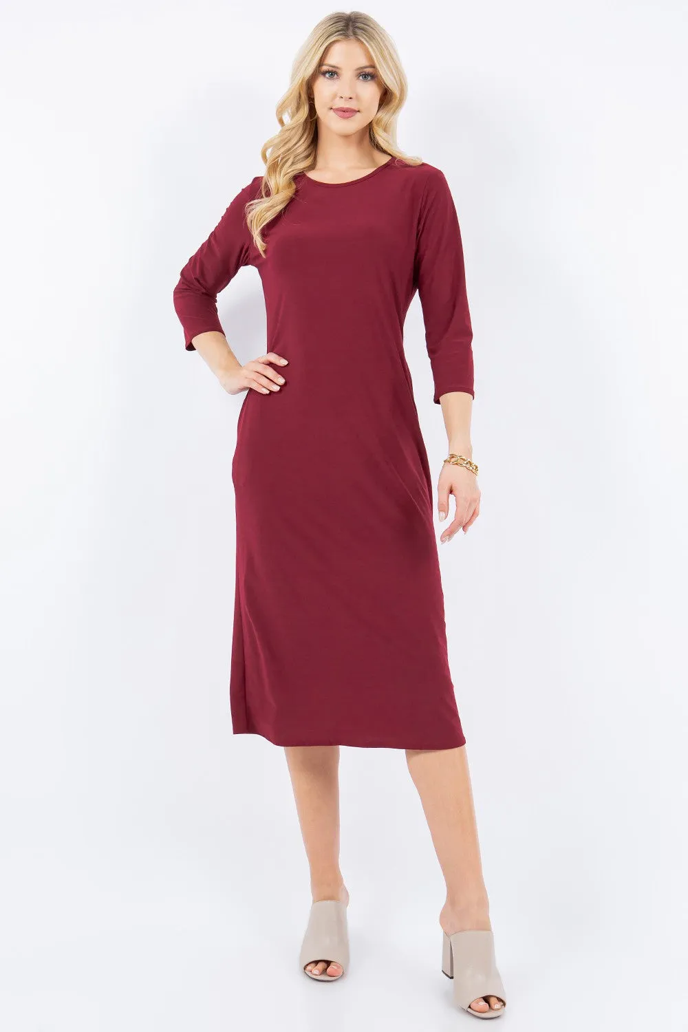 Joy Layering Dress-Burgundy