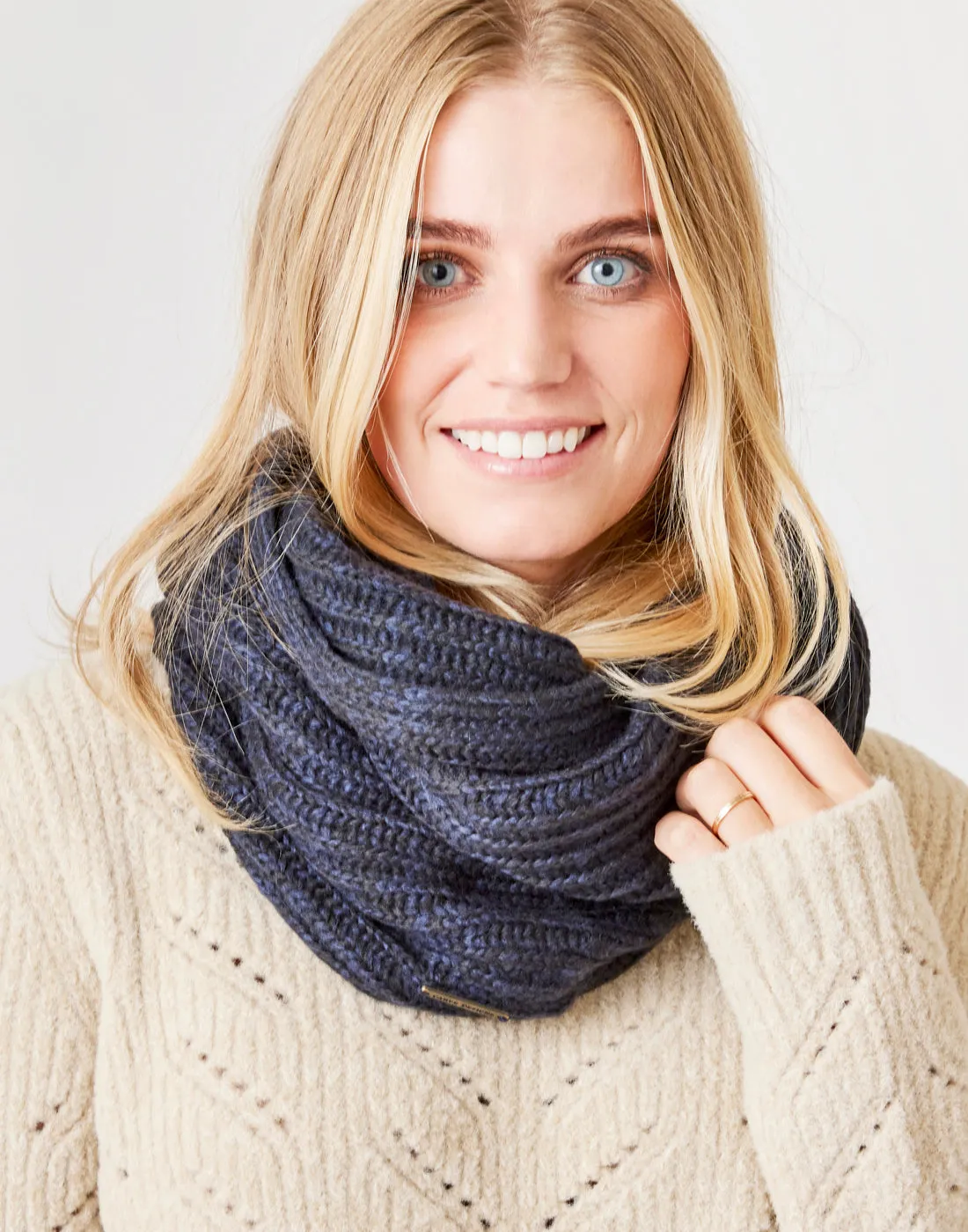 Julie Scarf: Navy Heather - FINAL SALE