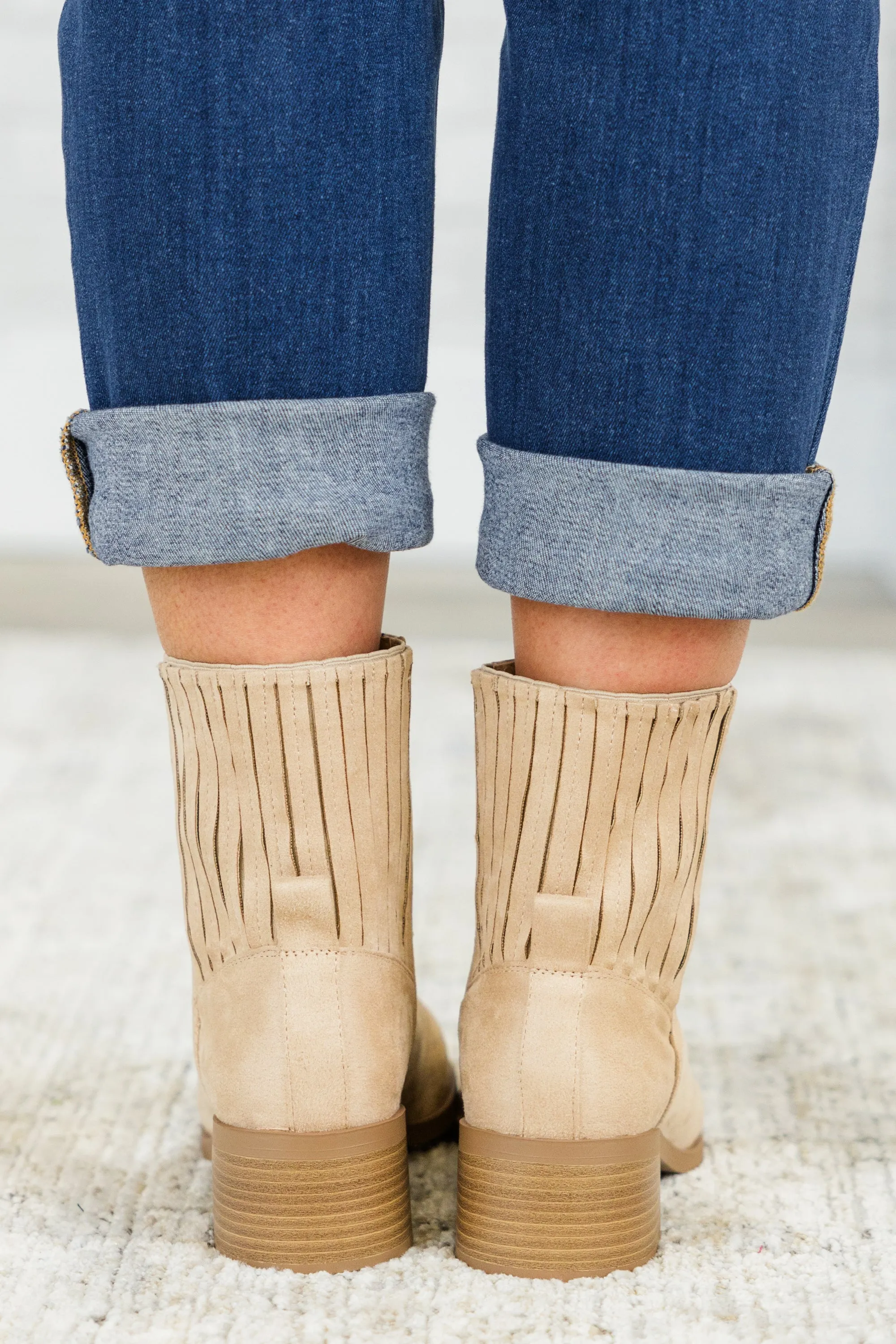 Jumping Ahead Booties, Camel