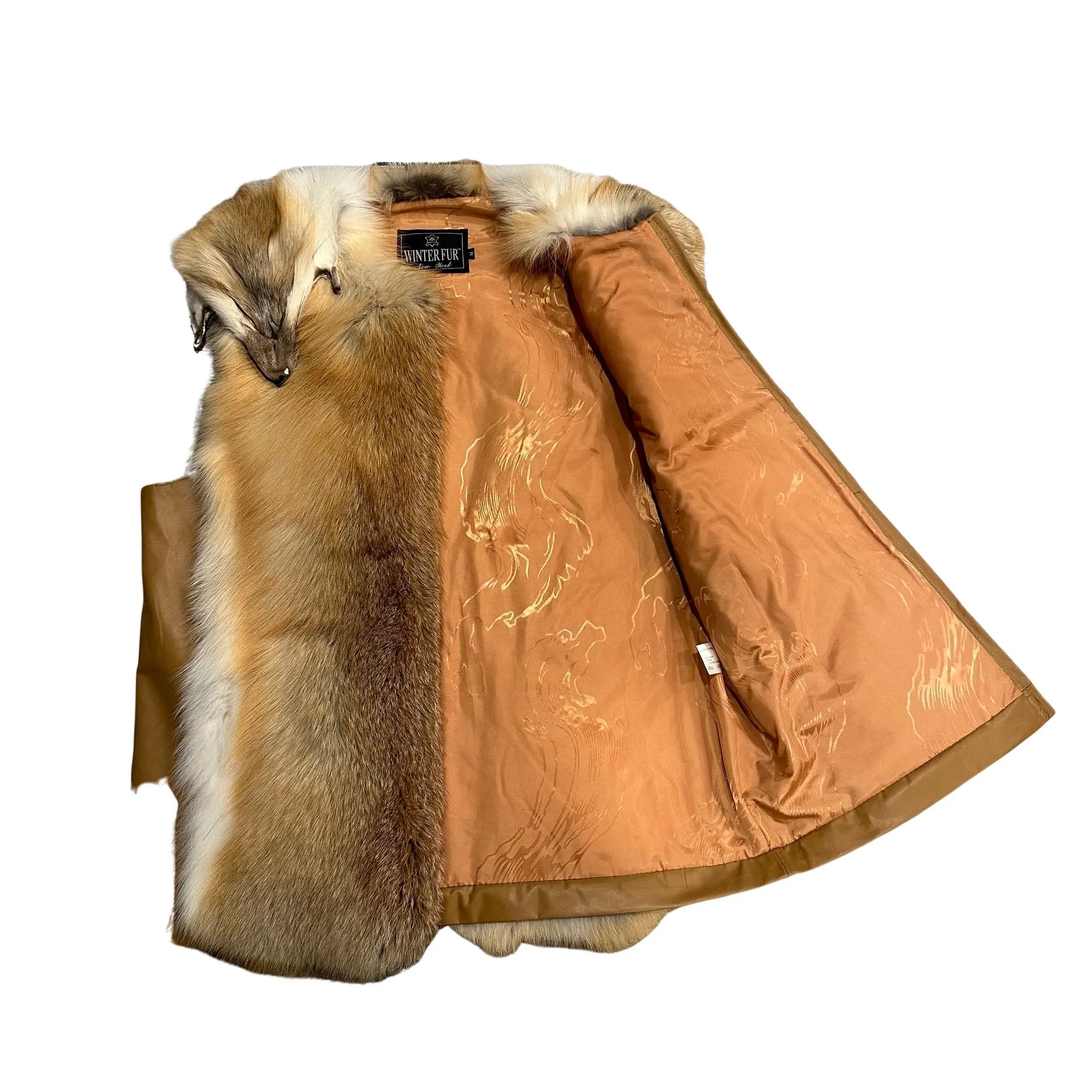 Kashani Men's Natural Red Fox Double Headed Vest