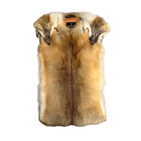 Kashani Men's Natural Red Fox Double Headed Vest