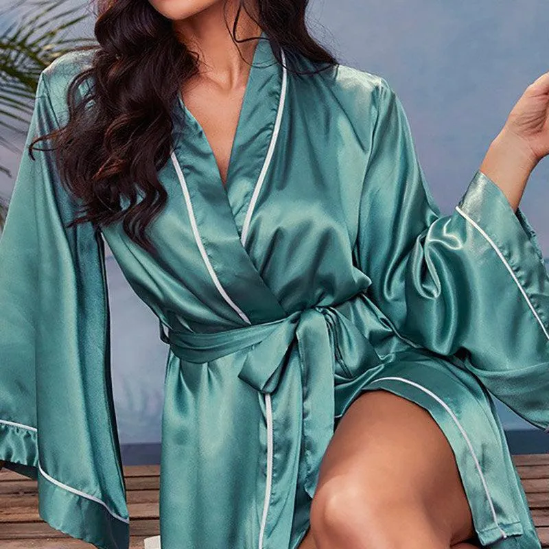 Kimono Court Femme Satin