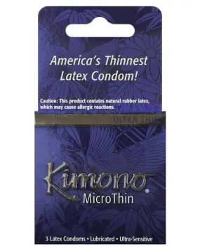 Kimono Micro Thin Condom - Box of 3