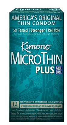 Kimono Micro Thin Condoms Aqua 12 Pack