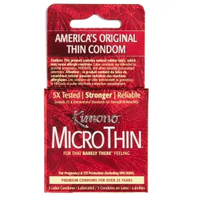 Kimono MicroThin Condoms in 3 Pack