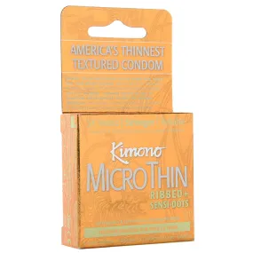 Kimono MicroThin Ribbed & Sensi-Dots in 3 Pack