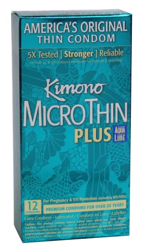 Kimono Microthin WAqua Lube 12pk