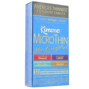 Kimono MircoThin Sheer Variety Pack Condoms in 12 Pack