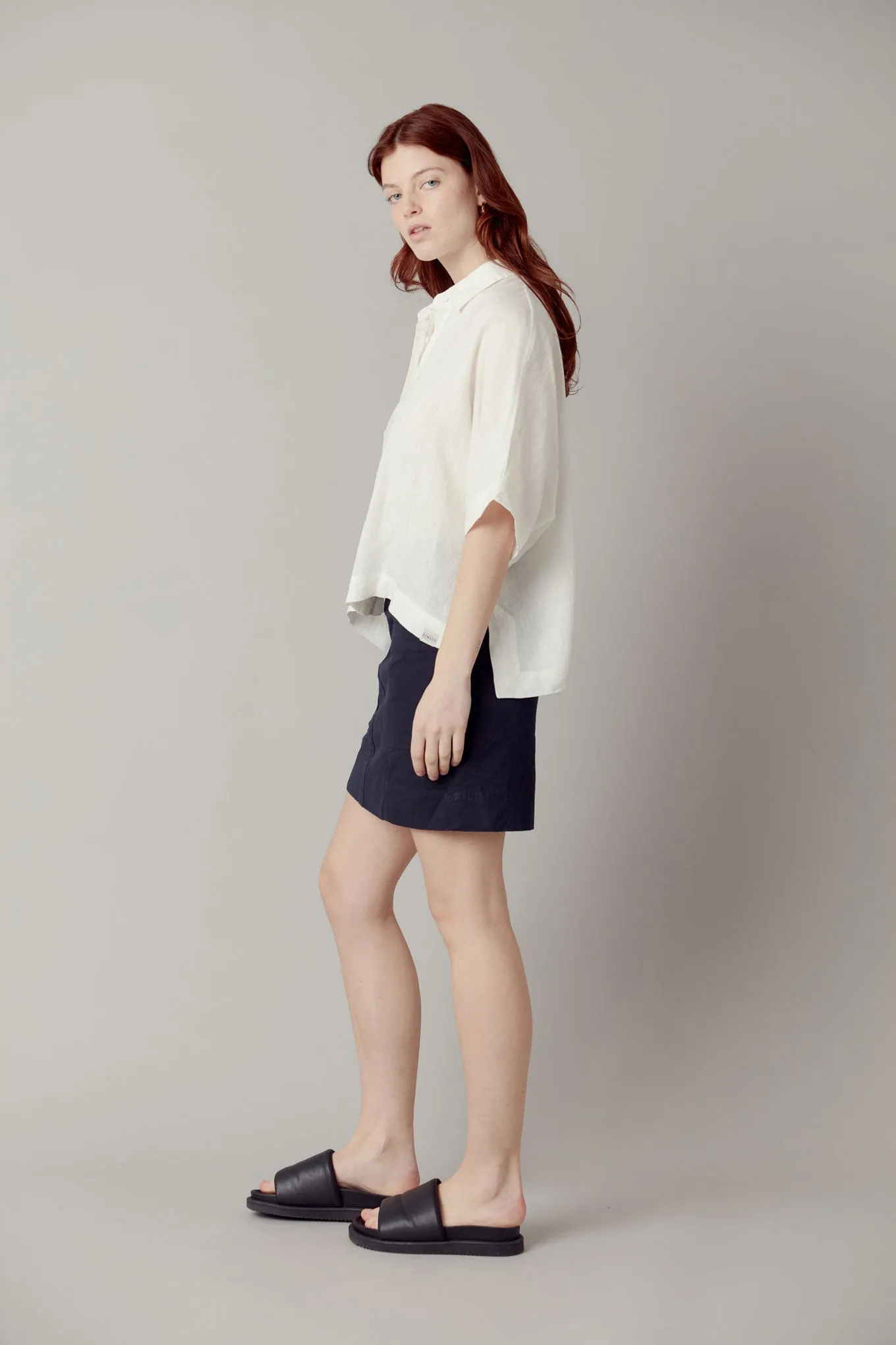 Kimono Organic Linen Shirt Off White