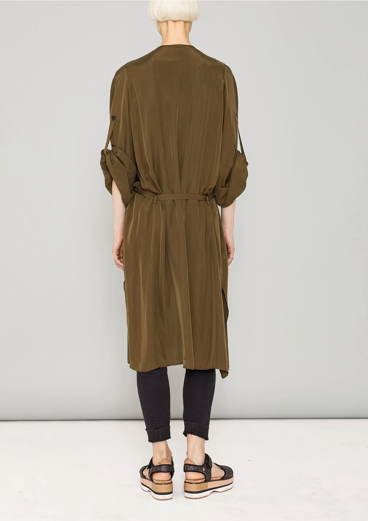 KIMONO - SILKY CUPRO khaki