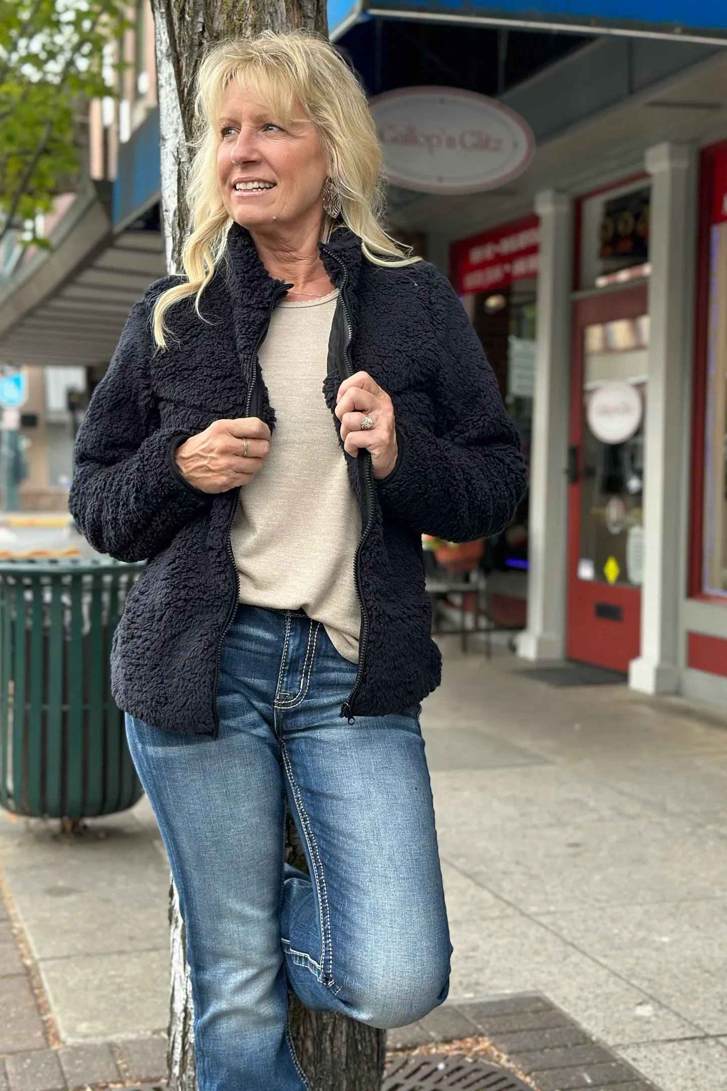 Ladies "Oh So Cozy" Fuzzy Full Zip Jacket