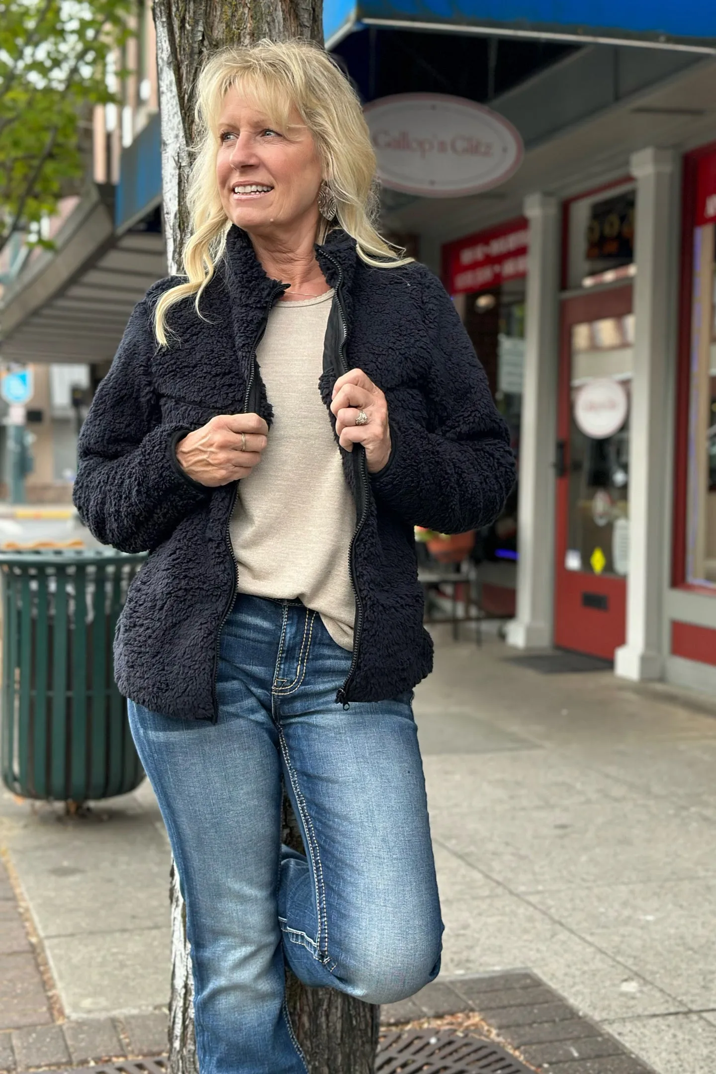 Ladies "Oh So Cozy" Fuzzy Full Zip Jacket